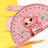 خطکش فانتزی 4 تکه - هدیه مدارس- عمده
